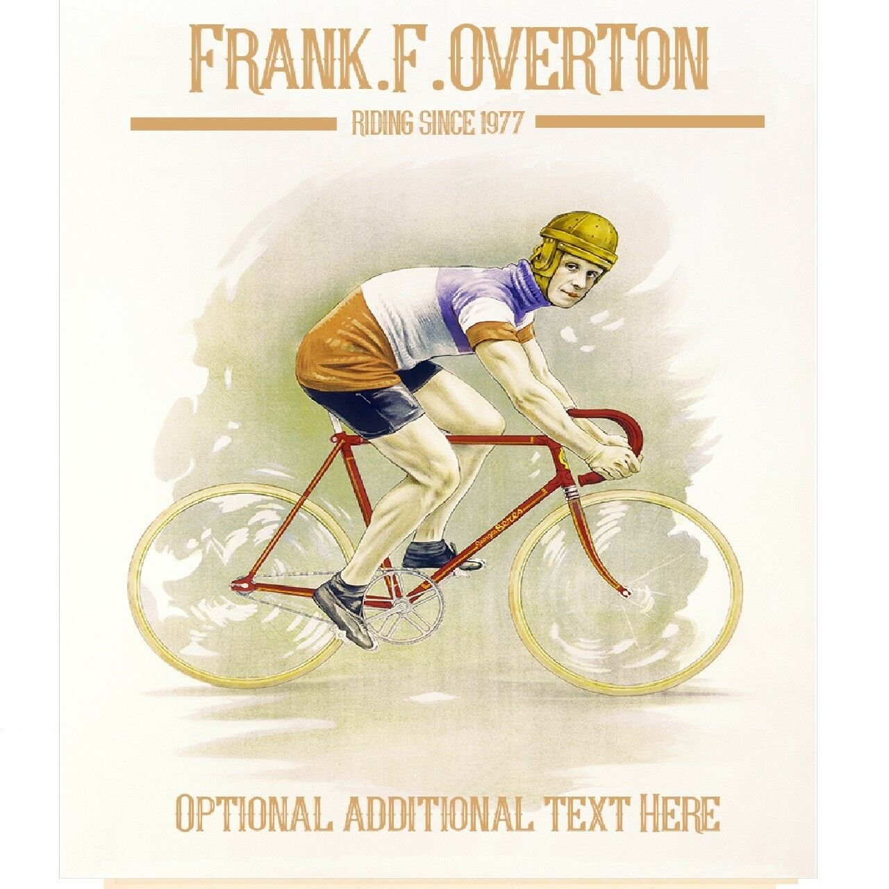 Bicycle Poster Riding Since Personalized 18" x 24" add your own text