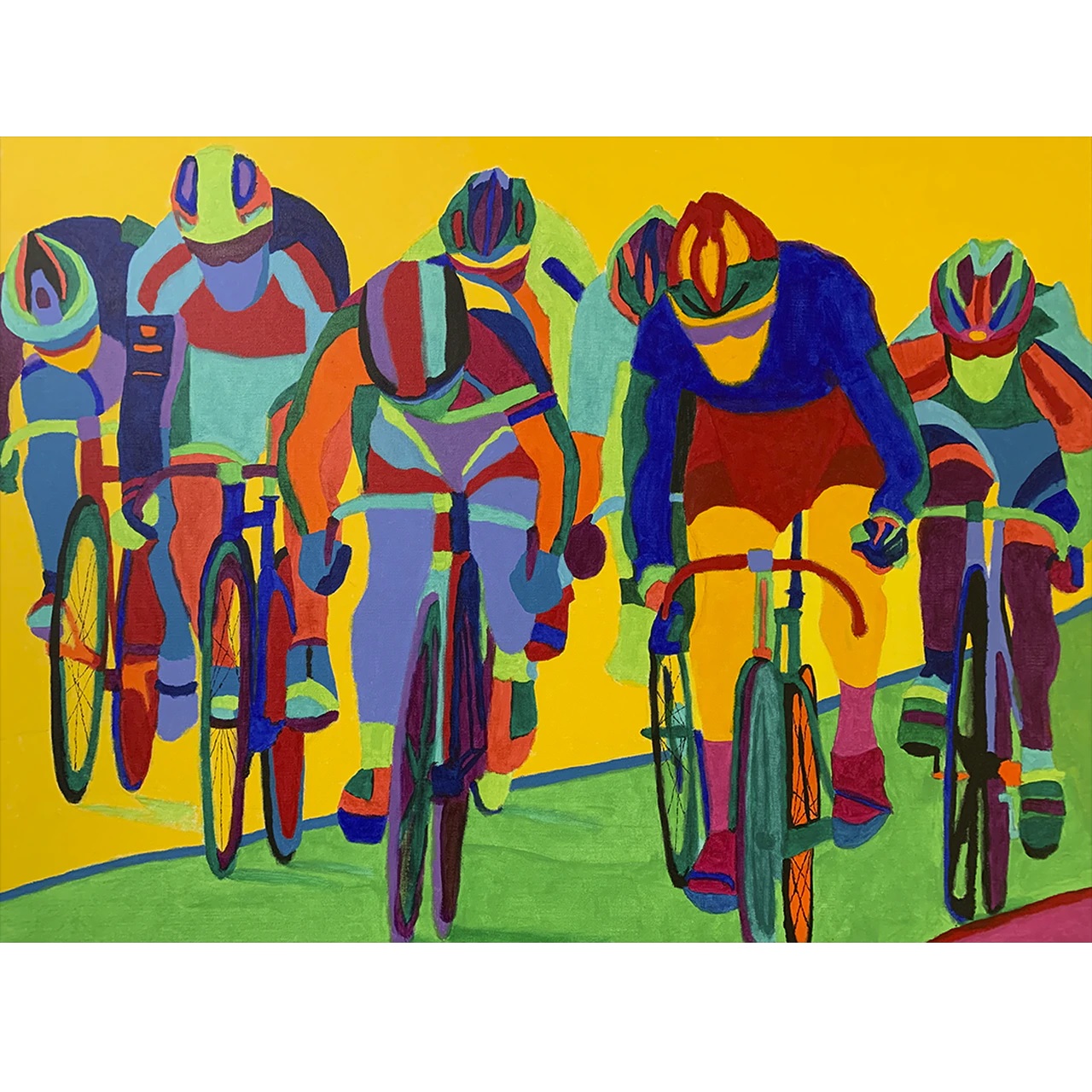 Out of Turn 4 Velodrome Bike Racing Bicycling Art Poster