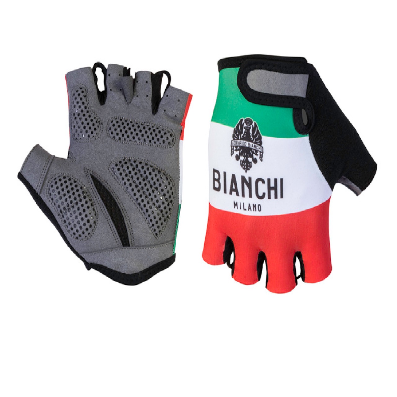 Bianchi-Milano Fingerless Padded Italia Cycling Gloves