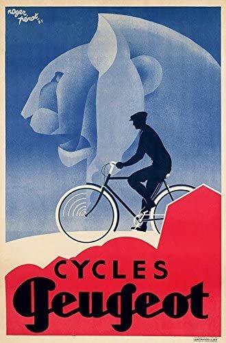 Cycles Peugeot Bicycle Poster (24 x 36 inches)