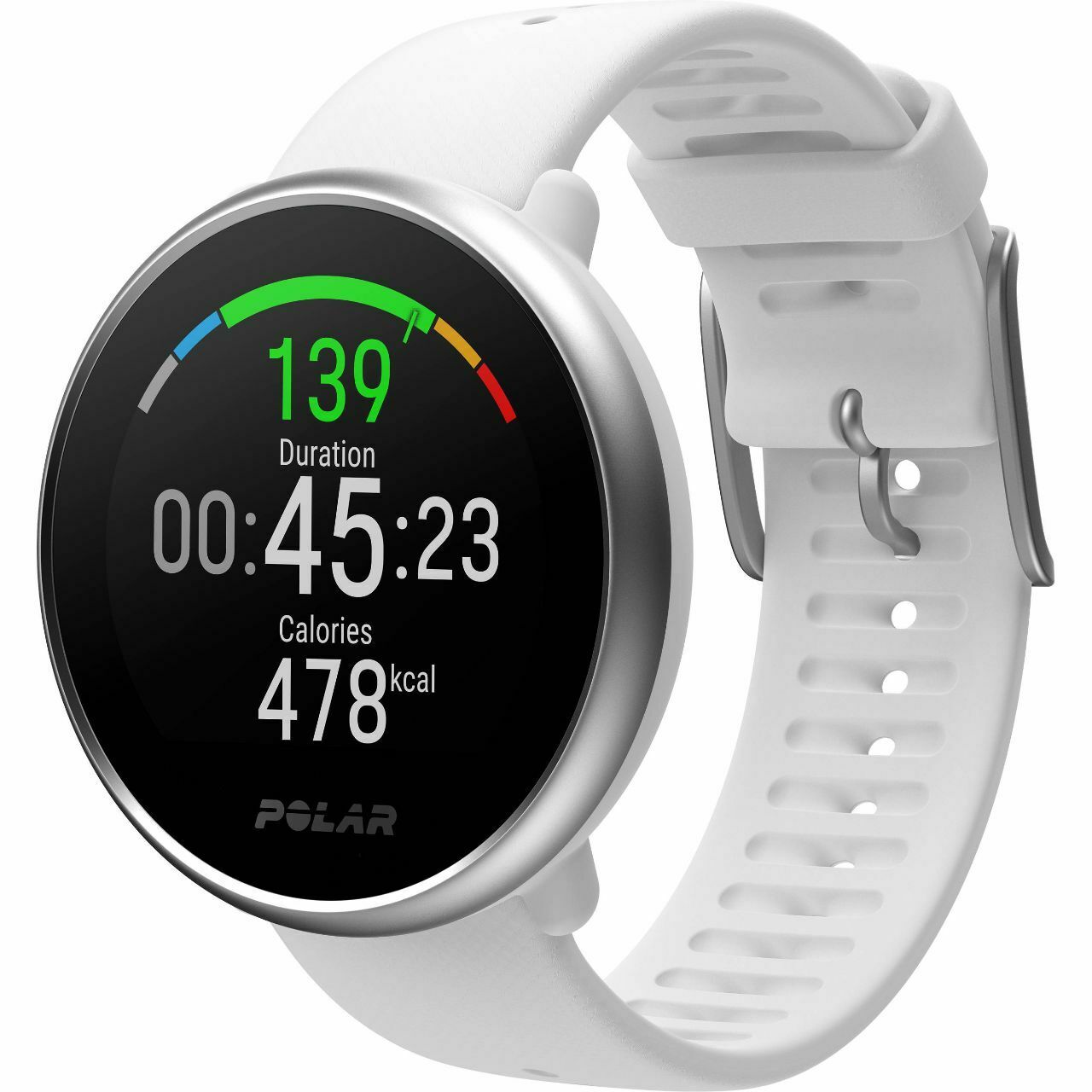 Polar Ignite GPS Fitness Watch With Wrist-Based Heart Rate Monitor White M/L