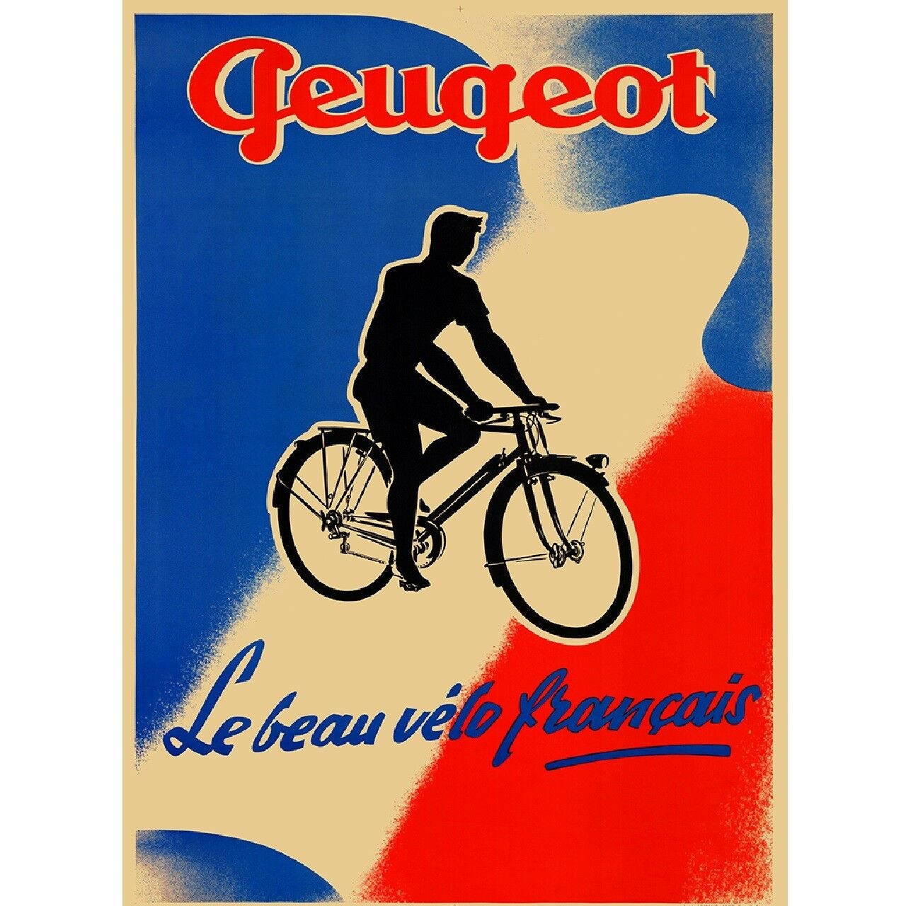 Bicycle Poster Peugeot Beautiful Bicycle Poster Fine Art Vintage 24" x 36"