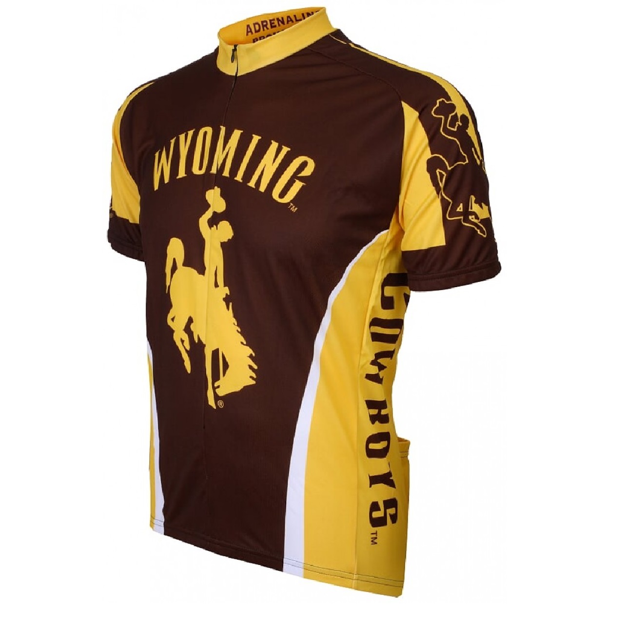 Adrenaline Promo University of Wyoming Cowboys 3/4 zip Men's Cycling Jersey