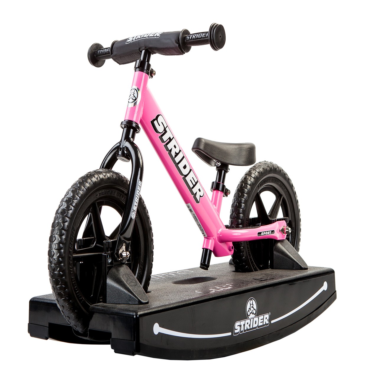 Strider 12 Sport Baby Bundle 2 in 1 Rocker base & balance bike learn to ride-Pink
