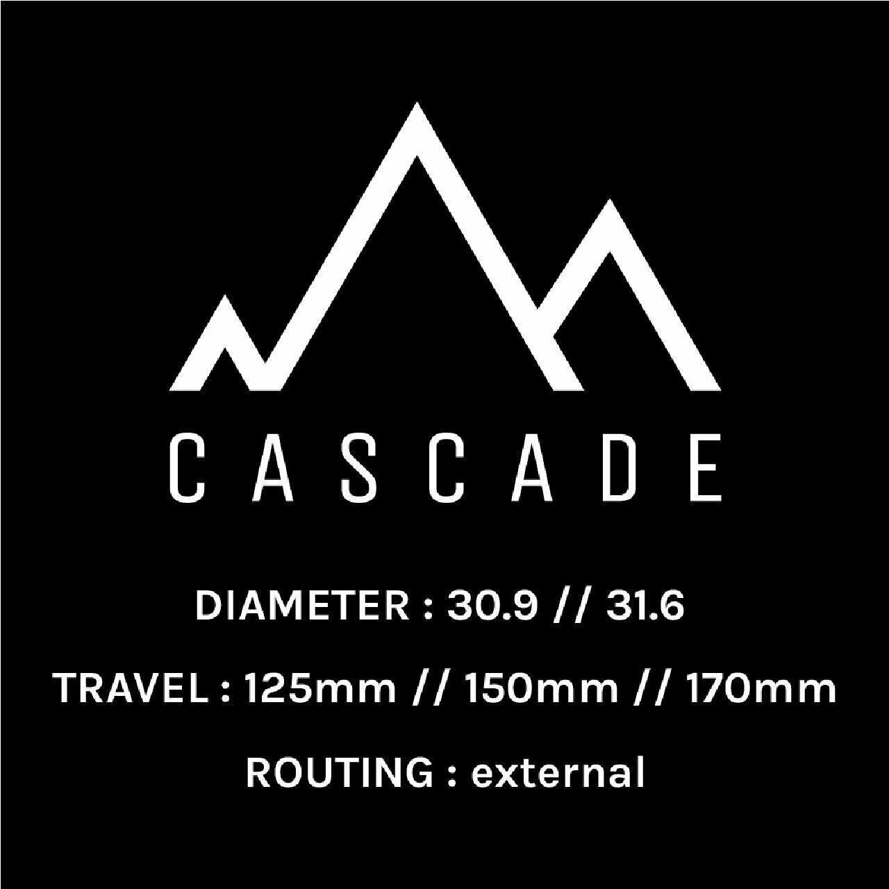 PNW Cascade External Routed Dropper Seatpost 30.9mm -125mm travel Dropper Post