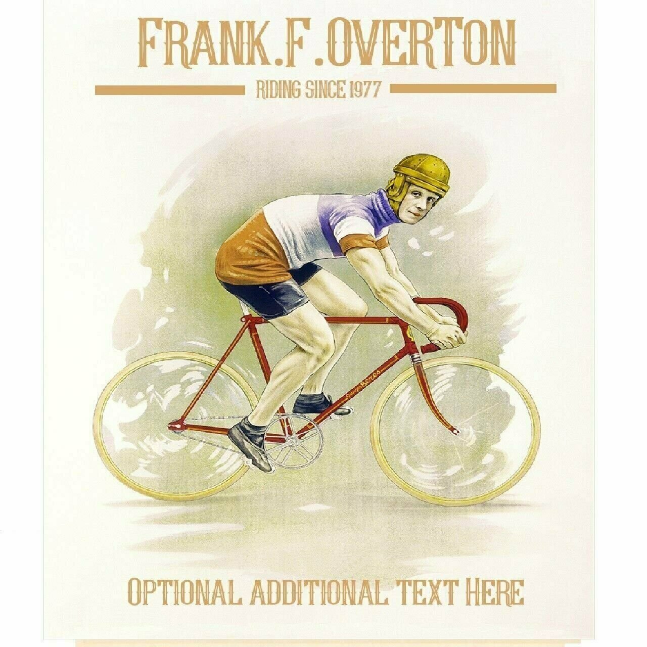 Bicycle Poster Riding Since Personalized 12" x 16" add your own text