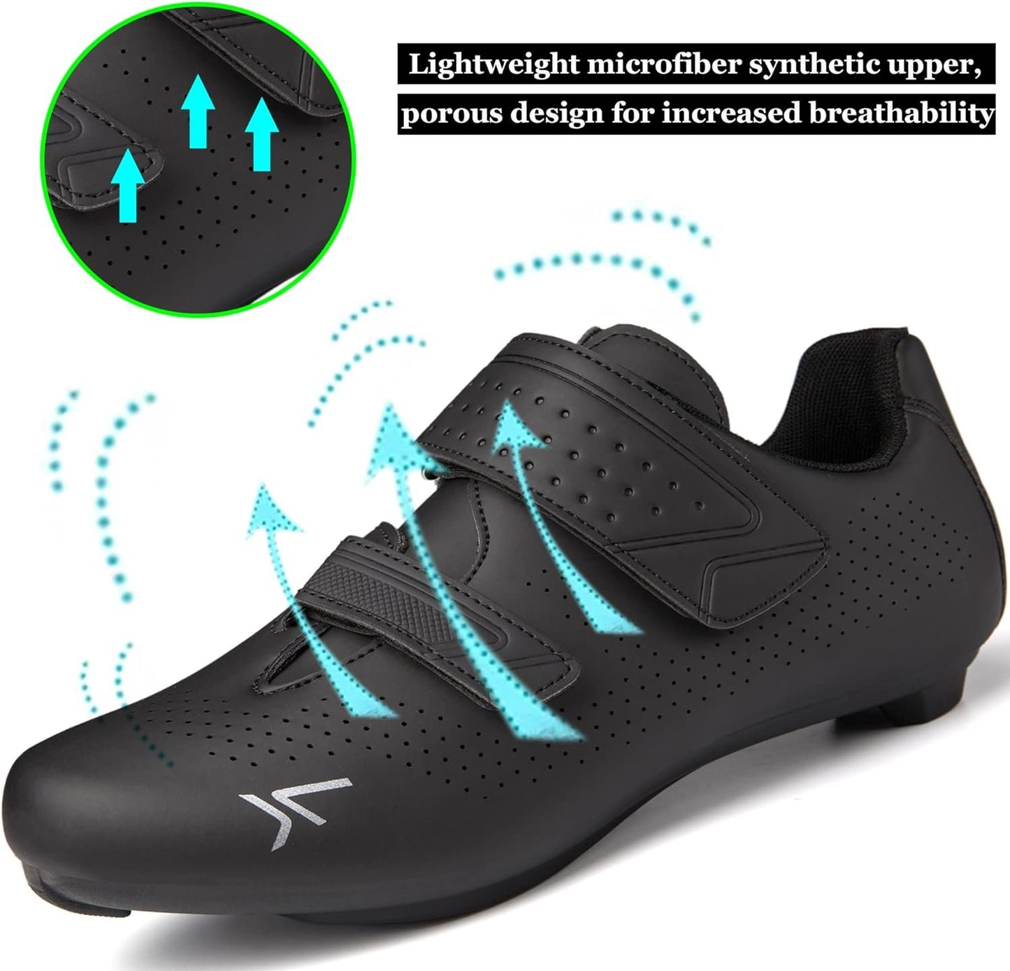 Ultiant Cycling Shoes Compatible with Pelaton or Road Bike with cleats (Black,41)