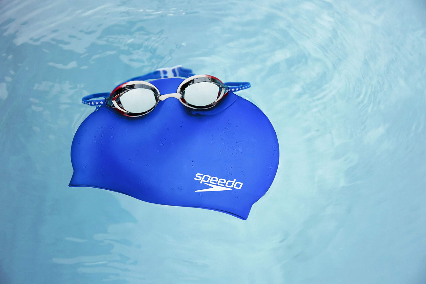 Speedo Unisex-Adult Swim Cap Silicone, Blue Sky