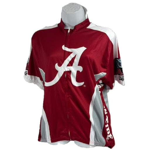 Alabama Crimson Tide Cycling Jersey  College Full zip Men's 2XL-V1