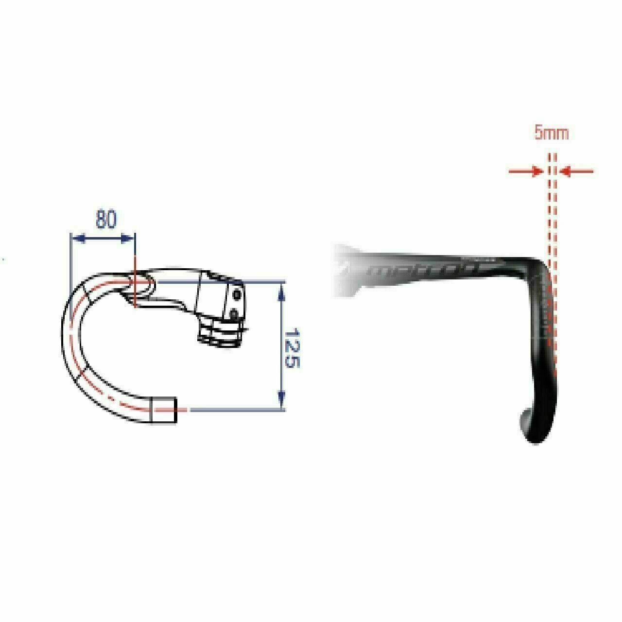 VISION METRON 5D CARBON HANDLEBAR & INTEGRATED STEM 44cm x 130mm