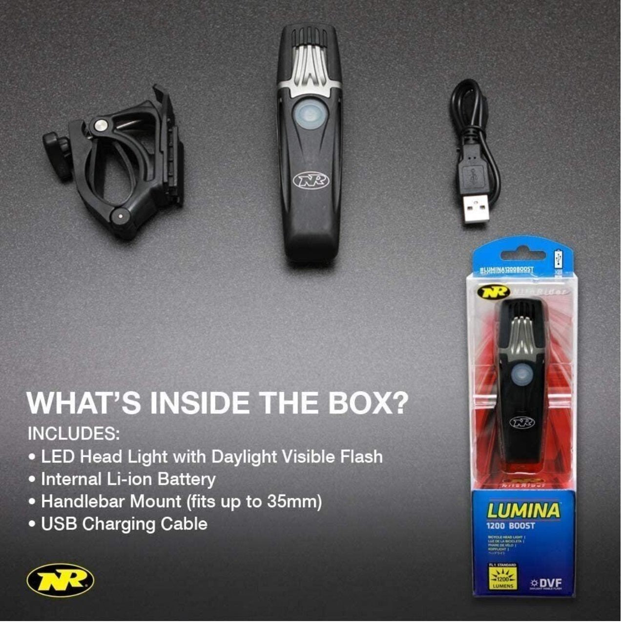 NiteRider Lumina 1200 Boost USB Rechargeable Bike Light Powerful Lumens...