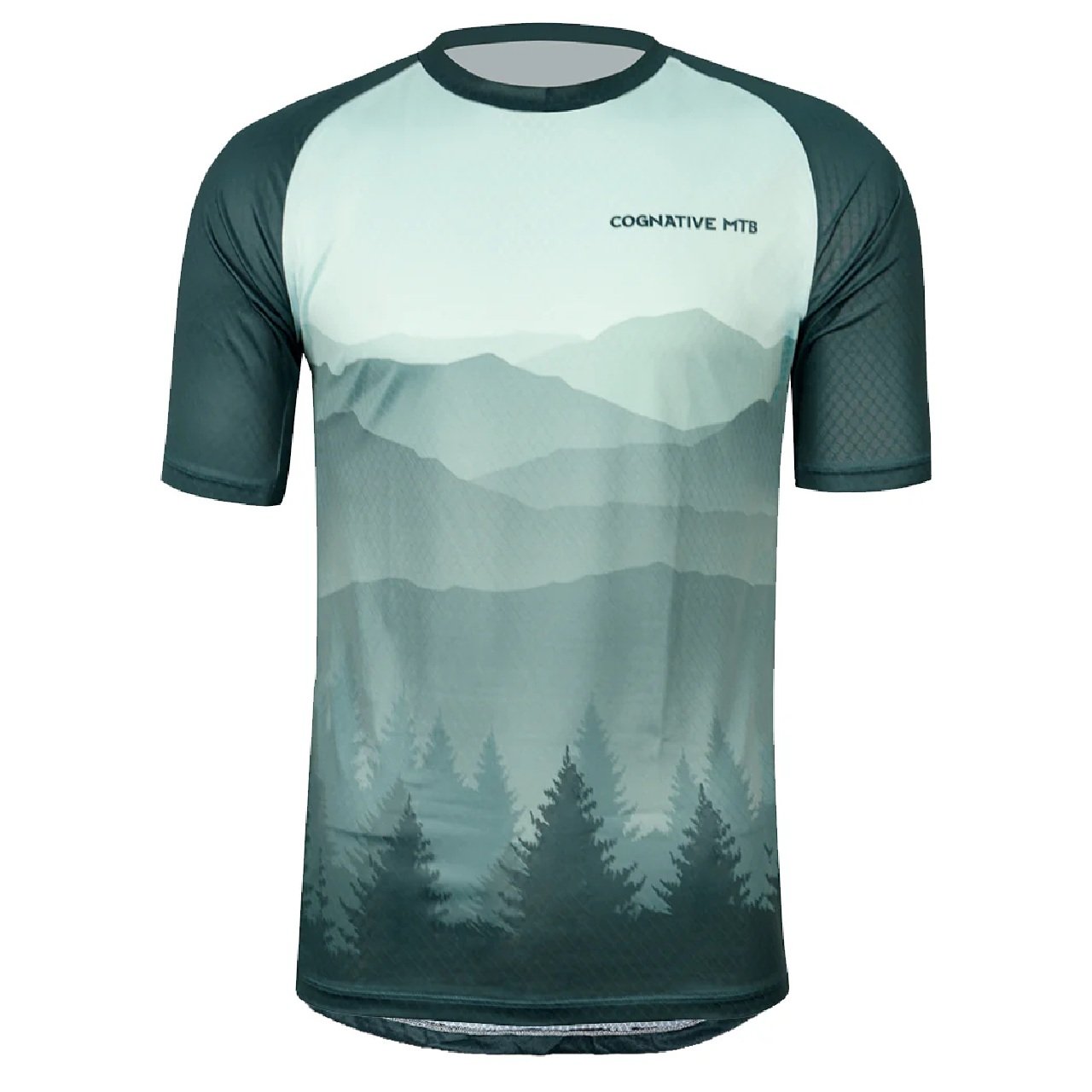 Cognative Men's SummitAir Mesh Short Sleeve MTB Jersey-Black Mountain