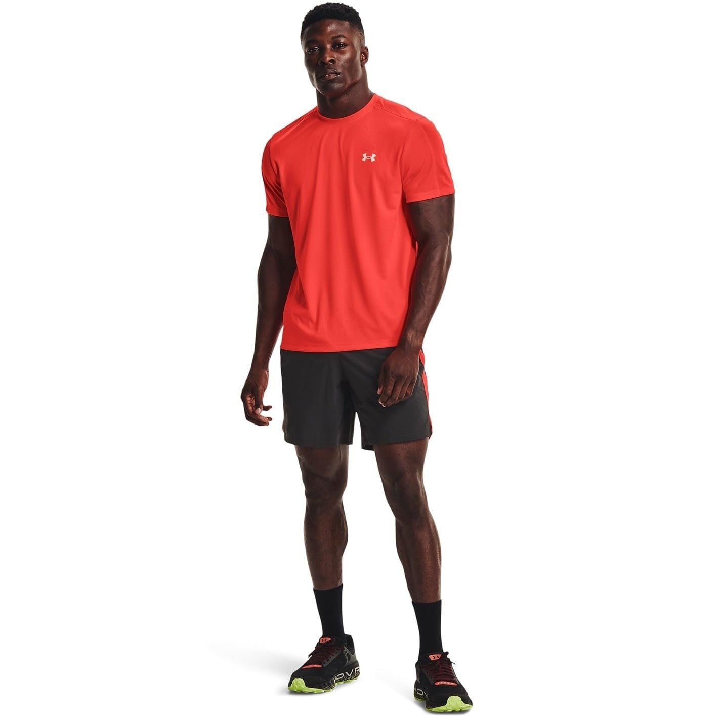 Under Armour UA Launch Running Short SW 7'' Medium Charcoal/Orange