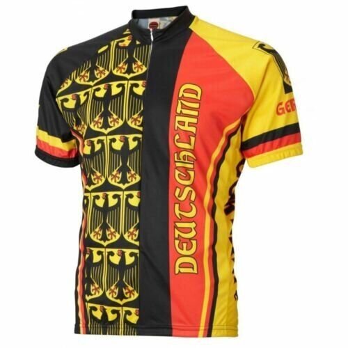 Cycling Jersey Deutschland Germany Tribute Short sleeve Full zip men's