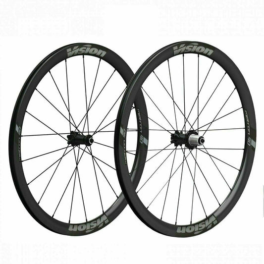 Vision Metron 40 TL Carbon Clincher DB 6B Wheelset shimano 10/11 speed-24/28H