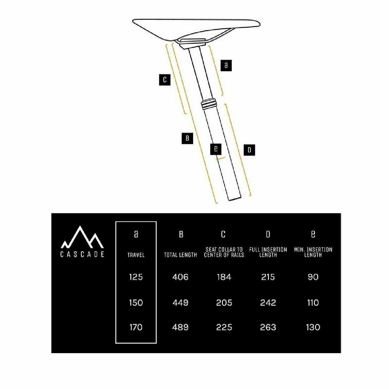 PNW Cascade External Routed Dropper Seatpost 30.9mm -150mm travel Dropper Post