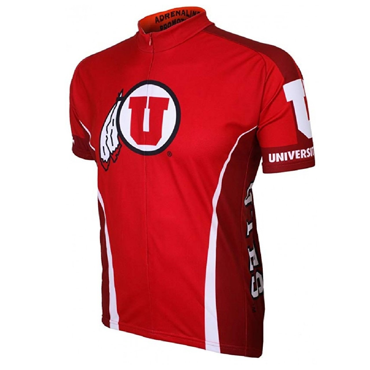 Adrenaline Promo University of Utah Utes Full zip Men's Cycling Jersey