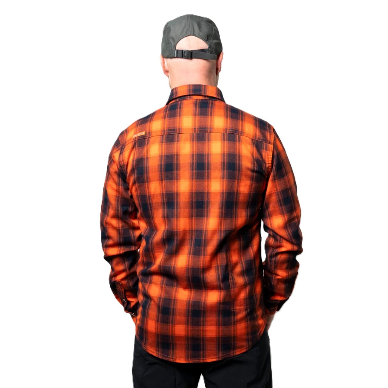 Cognative Men's Technical Mountain Bike Flannel MTB Shirt-Orange