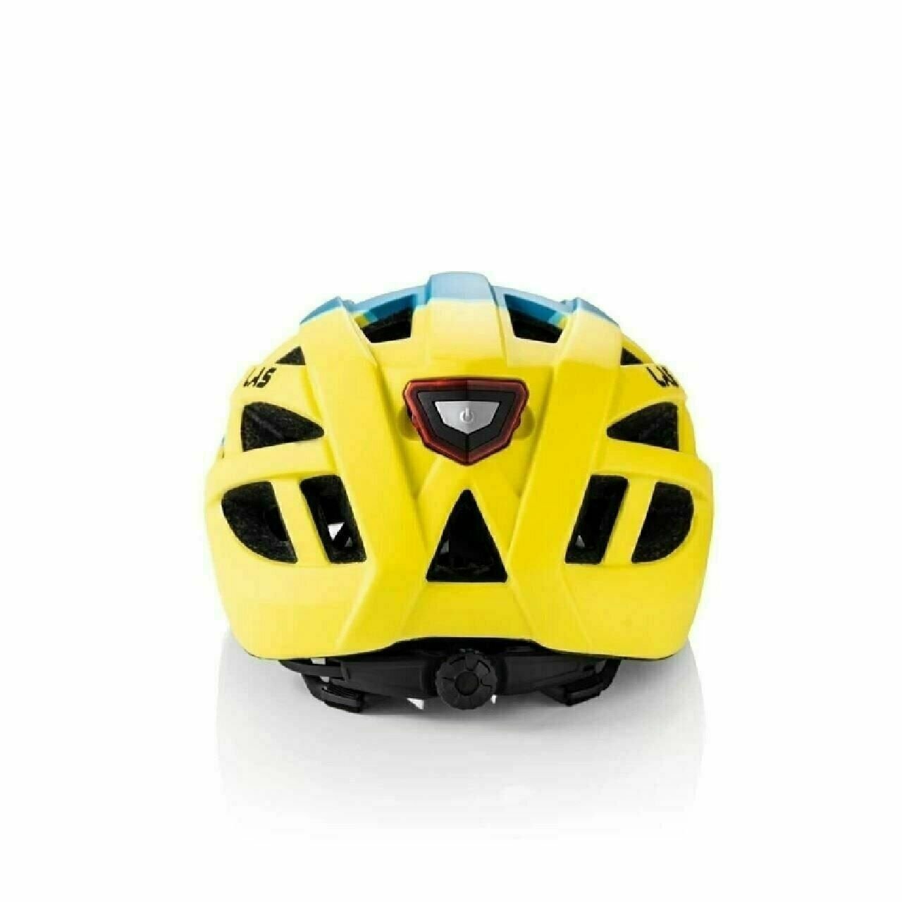 LAS Enigma Mountain Bike Helmet w/Removable Visor Blue/Yellow