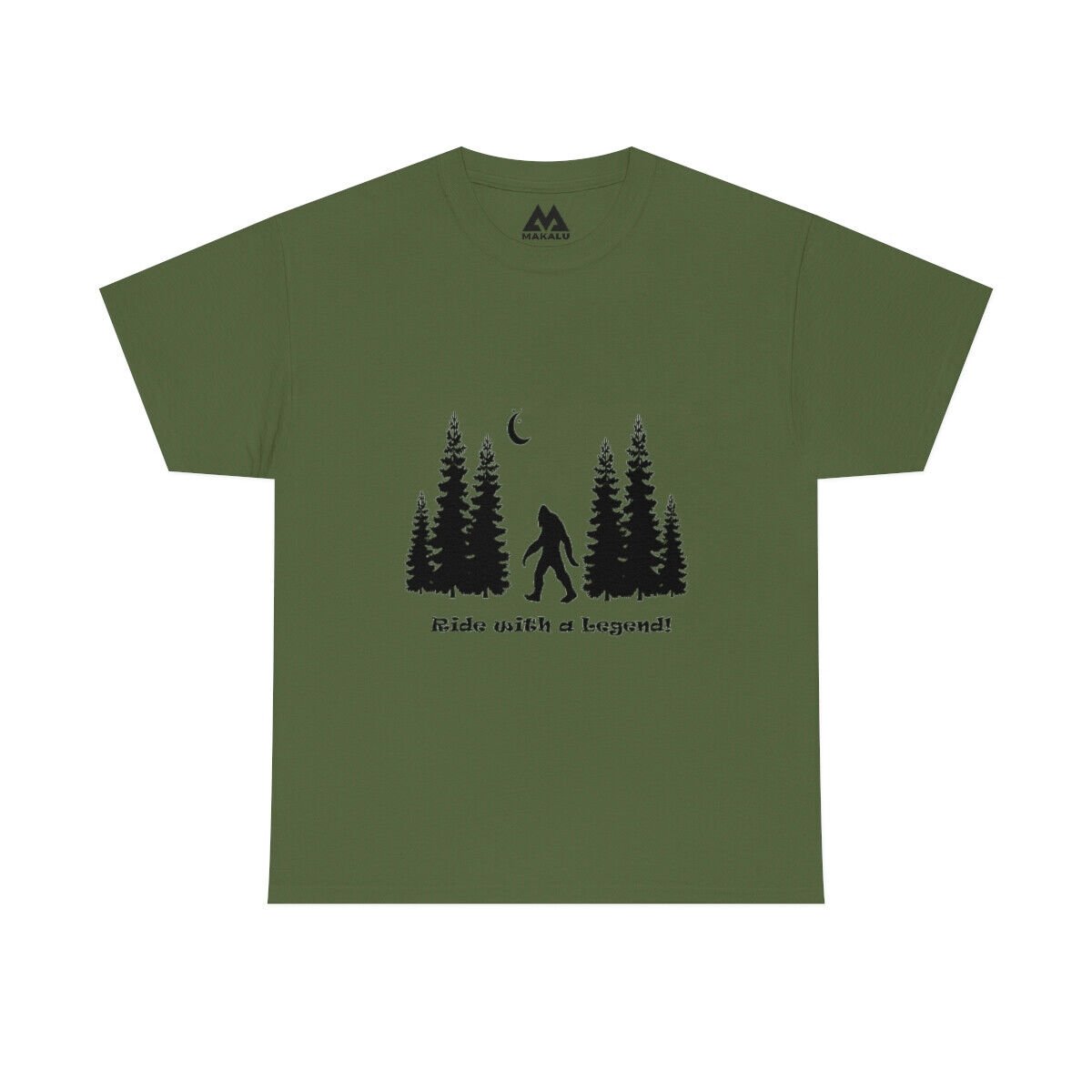 Makalu Ride with a Legend Cycling Unisex Heavy Cotton Tee Shirt