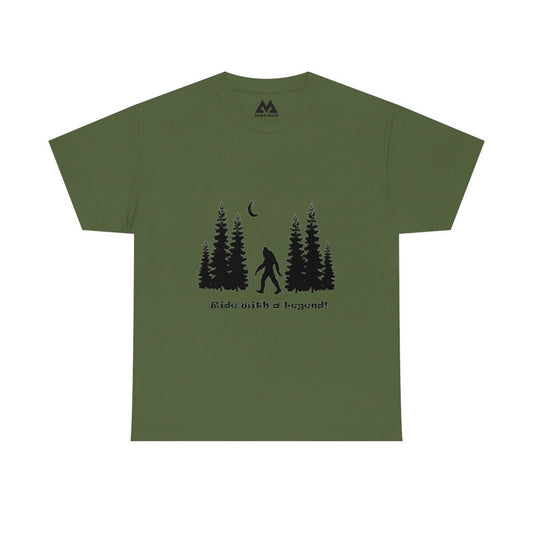 Makalu Ride with a Legend Cycling Unisex Heavy Cotton Tee Shirt