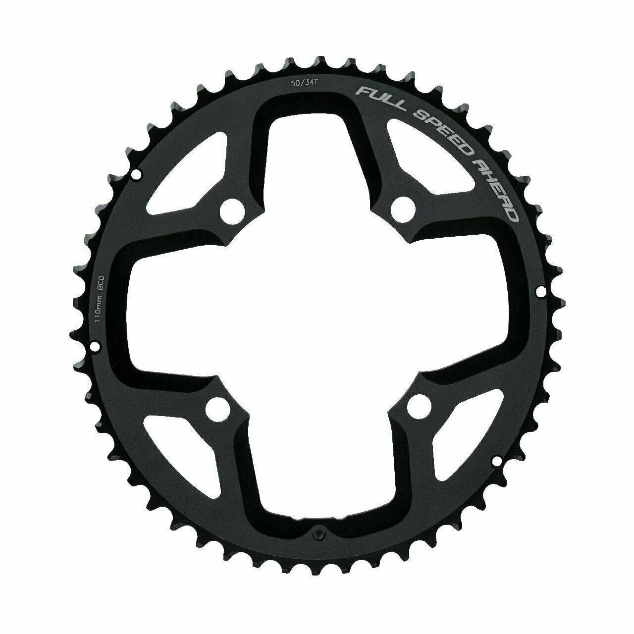 Chainring FSA Gossamer Super ABS Road Chainring 110BCD x 46t - Black (4h) ABS