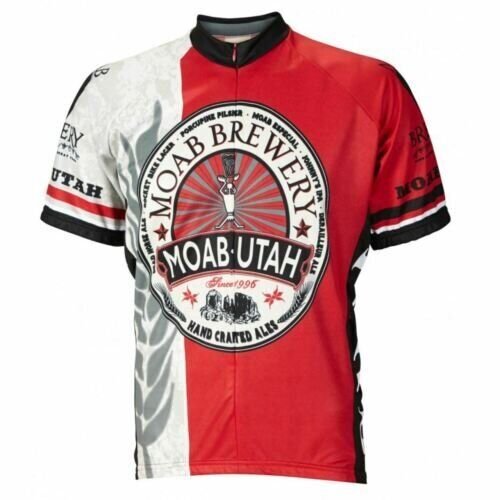 Cycling Jersey Moab Brewery Hoppy beer Men's 16" Zip Short Sleeve