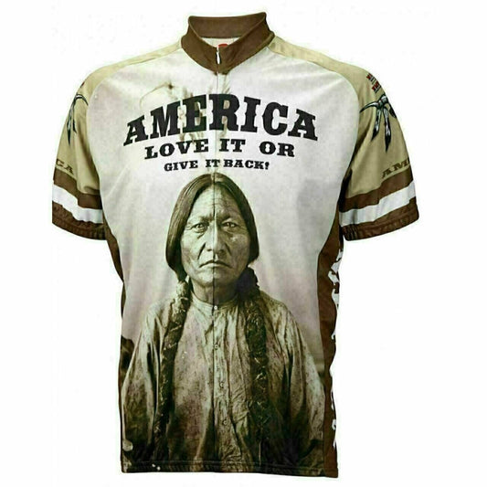 World Jerseys America Love it or Give it Back Short sleeve Full zip men's Cycling jersey