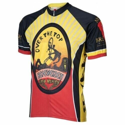 Cycling Jersey Moab Brewery Over the Top beer Men's Full Zip Short Sleeve