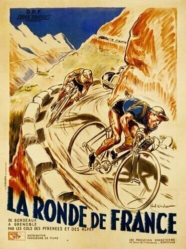 Cycling Poster La Ronde de France Poster Vintage- Cycling 18" x 24"