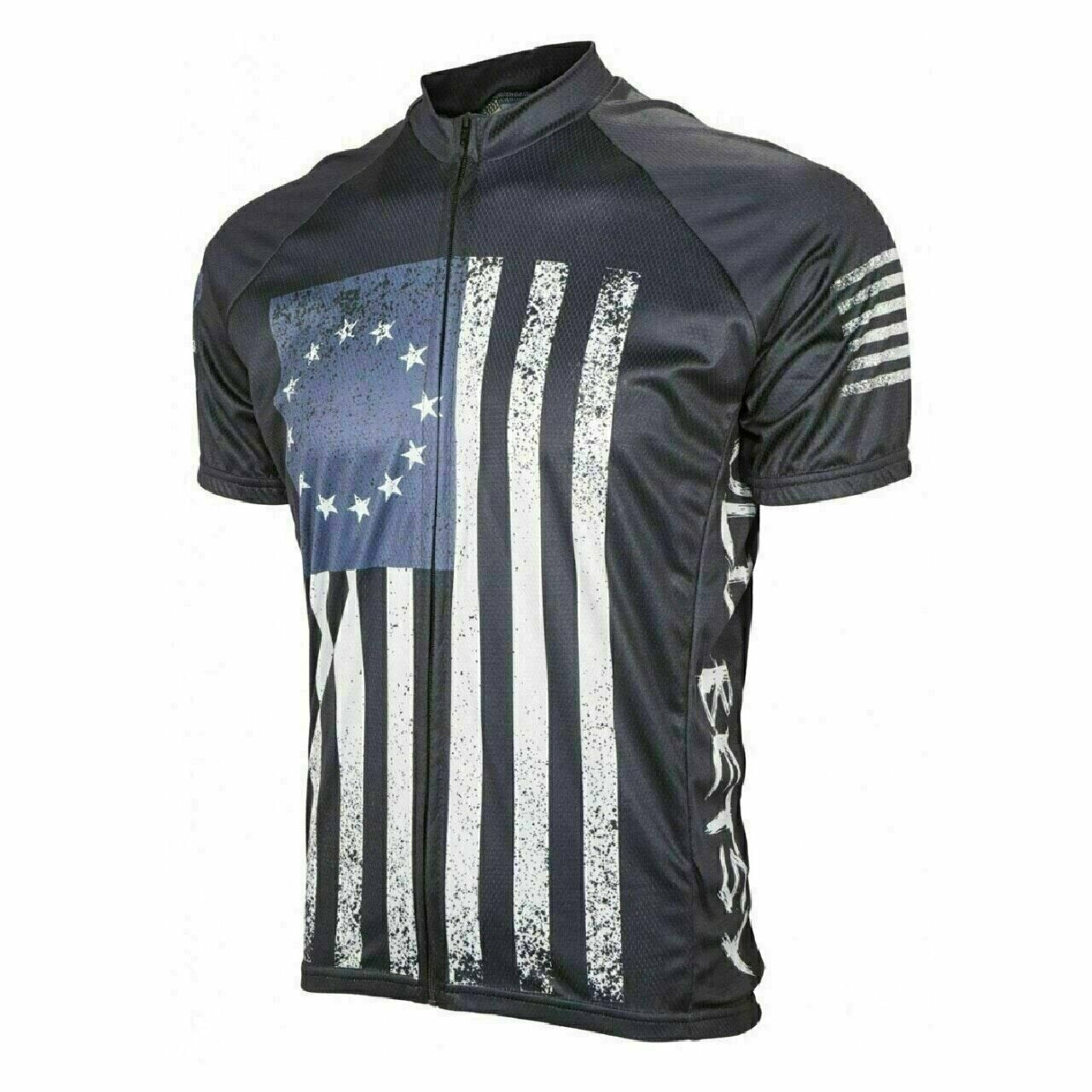 Cycling Jersey World Jersey Old Betsy US Flag Full Zip Men's