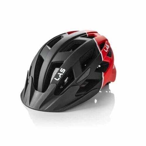 Cycling Helmet LAS Enigma Mountain Bike Helmet w/Removable Visor Black/Red