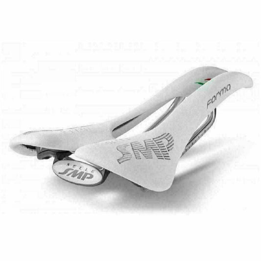 Bike Saddle Selle SMP FORMA Seat Black w/ stainless Steel Rails white