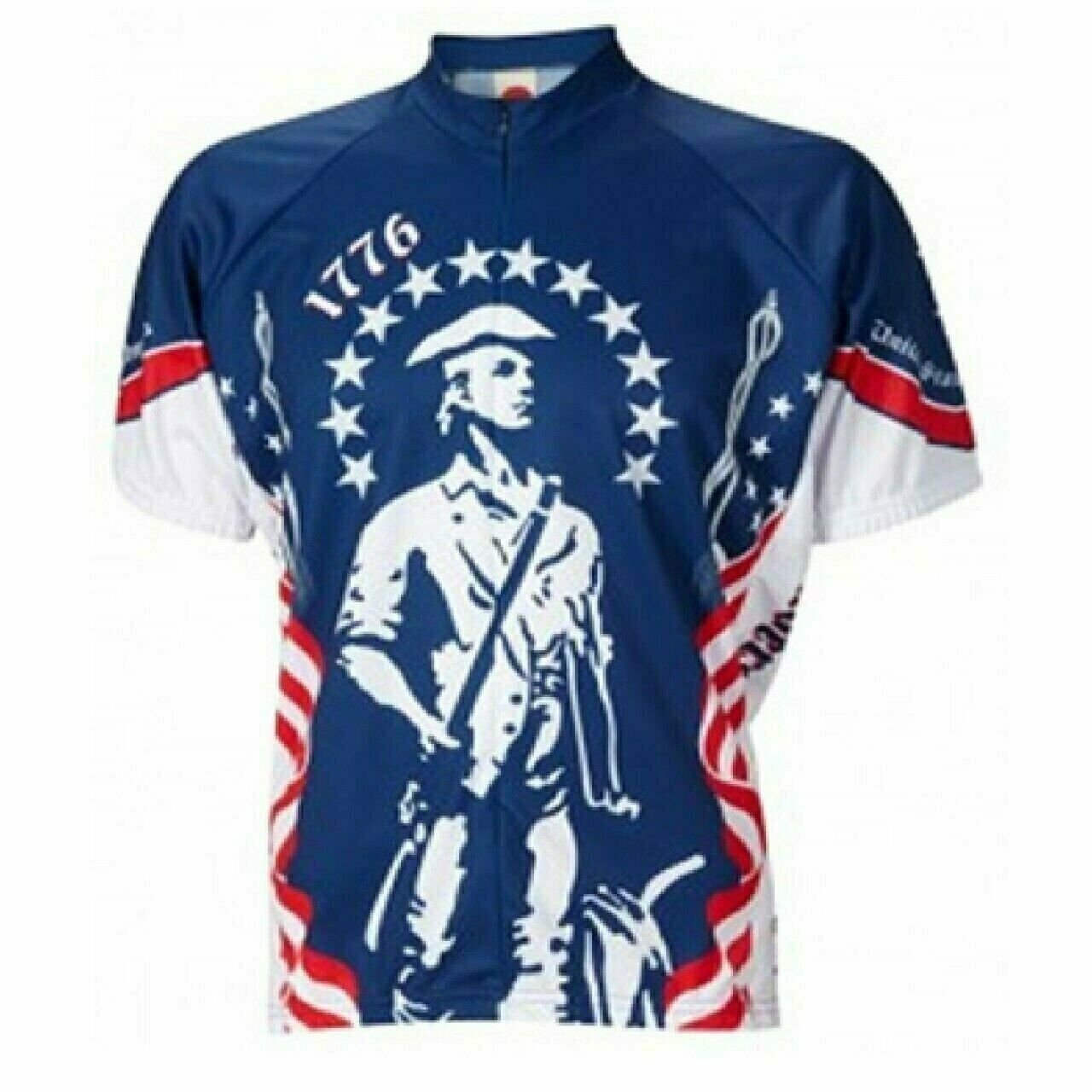 Cycling Jersey 1776 Minutemen Short sleeve Full zip men's cycling jersey