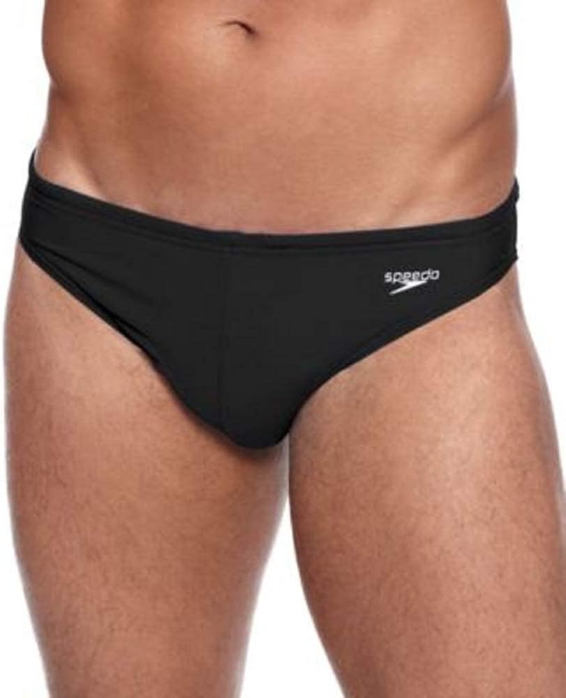 Speedo Men's Swimsuit Brief Powerflex Eco Solar, Speedo Black, 34