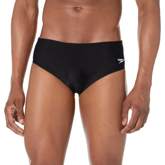 Speedo Men's Swimsuit Brief PowerFlex Eco Solid Adult, New Black, 32