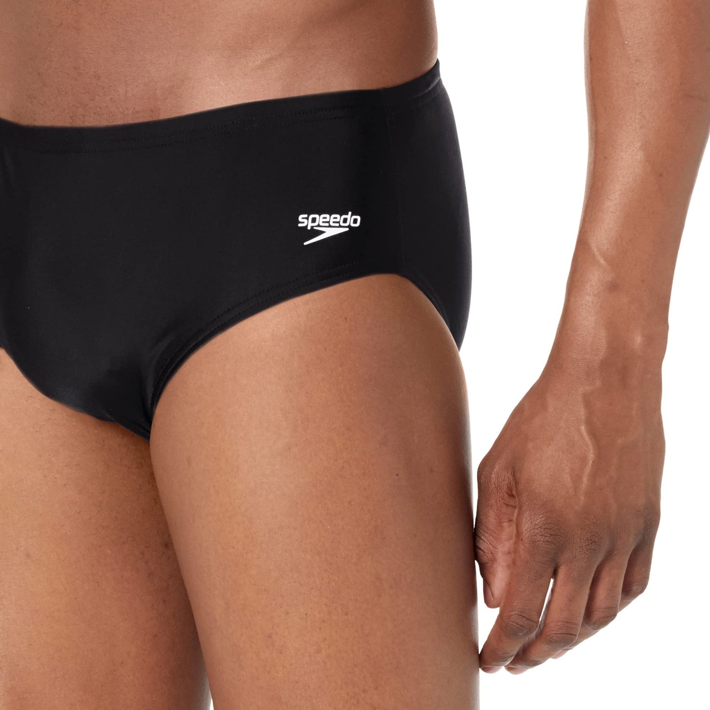 Speedo mens Swimsuit Powerflex Eco Solid Adult Black, 36