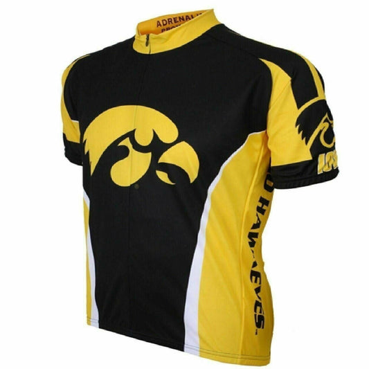 Cycling Jersey University of Iowa Hawkeyes Full zip Men's Short Sleeve