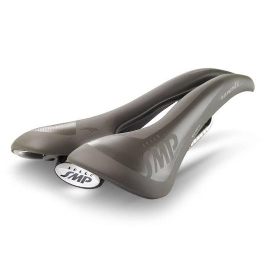 Selle Smp Well Gel Saddle Grey-Brown Gravel, 144Mm