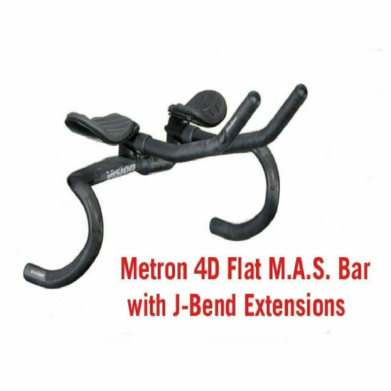 VISION METRON 4D FLAT M.A.S.Carbon Handlebar & Aerobar 31.8 x 40cm J-Bend 290L