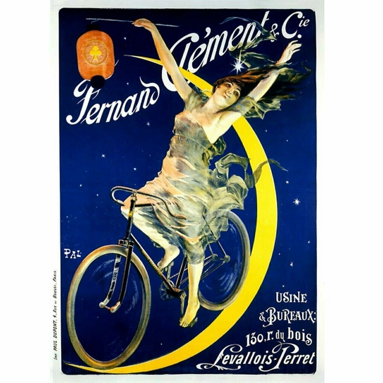 Cycling Poster Fernand Clement Vintage Bicycling Art Poster -Jean de Paleologue