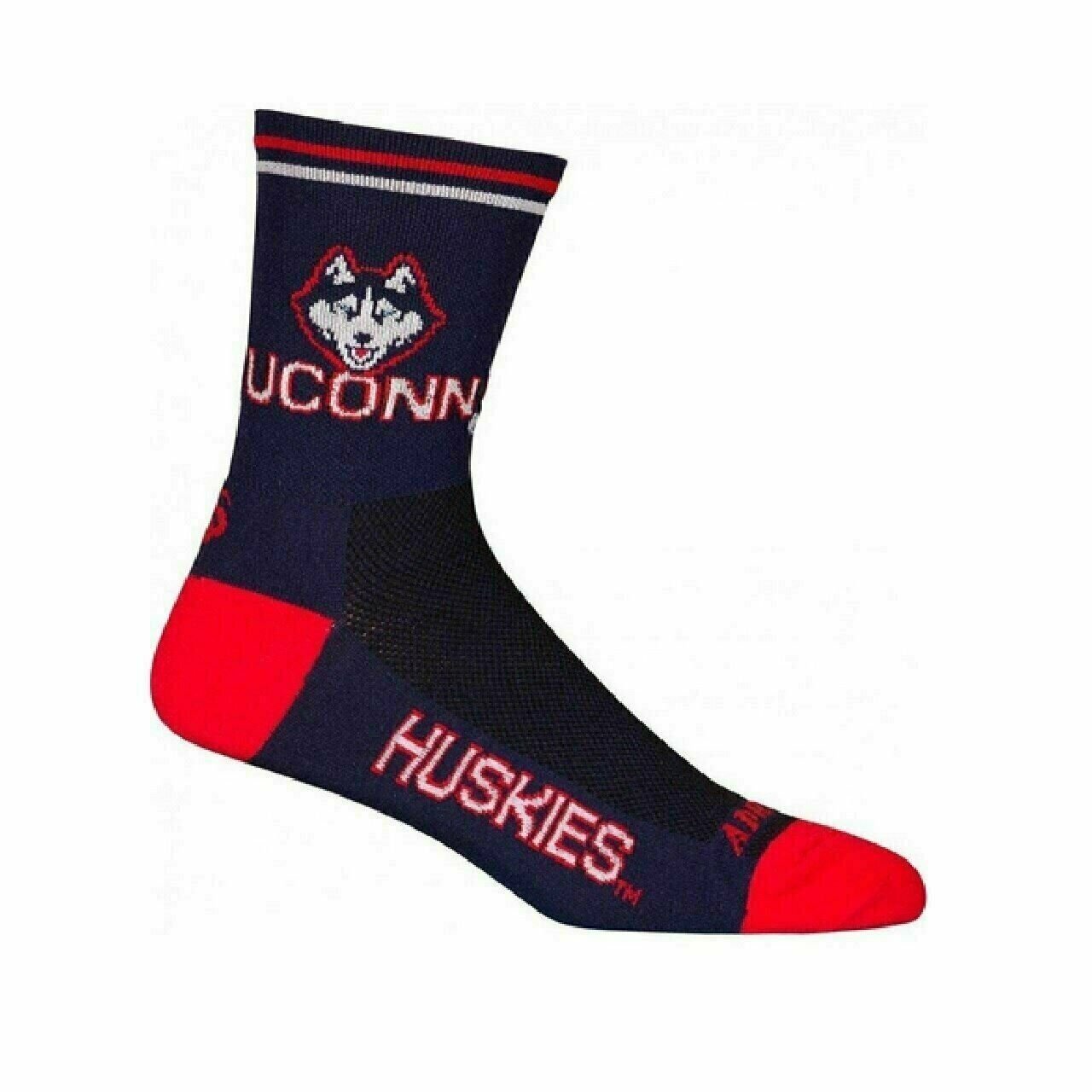 University of Connecticut UCONN Licensed Multi Purpose crew length-5" Socks