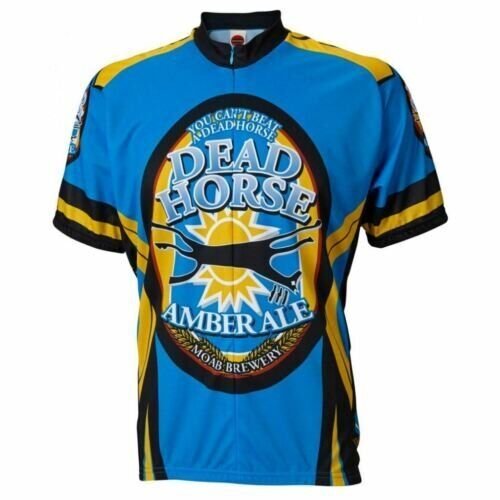 Cycling Jersey Moab Brewery Dead Horse Ale beer Men's 15" Zip Short Sleeve