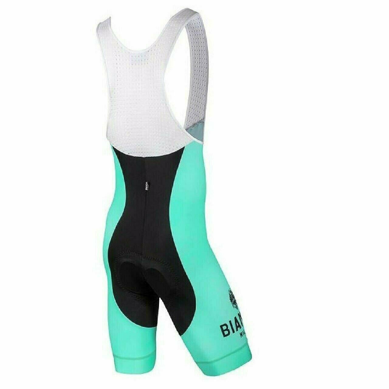 Bianchi Milano Poma Bib Cycling Shorts w/Nalini Pad- Celest/Black