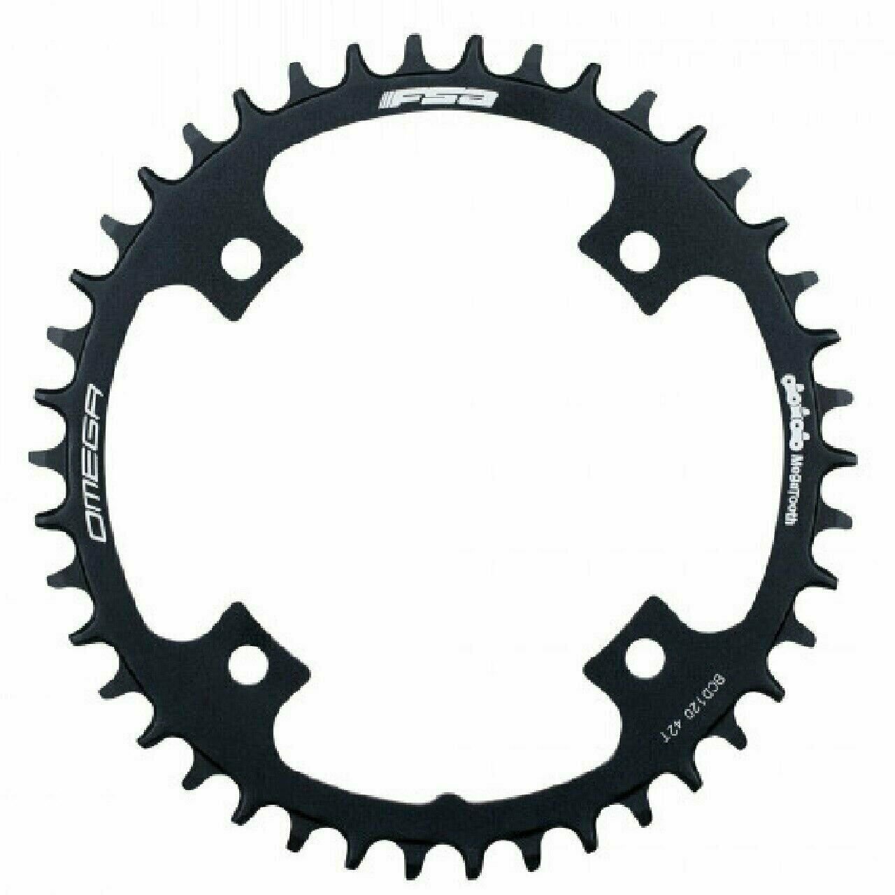 FSA Omega Pro Megatooth 4 hole 1X Chainring 40T x 120 BCD