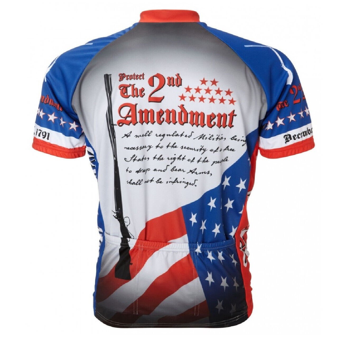 Cycling Jersey 2nd Amendment Full zip Jersey USA