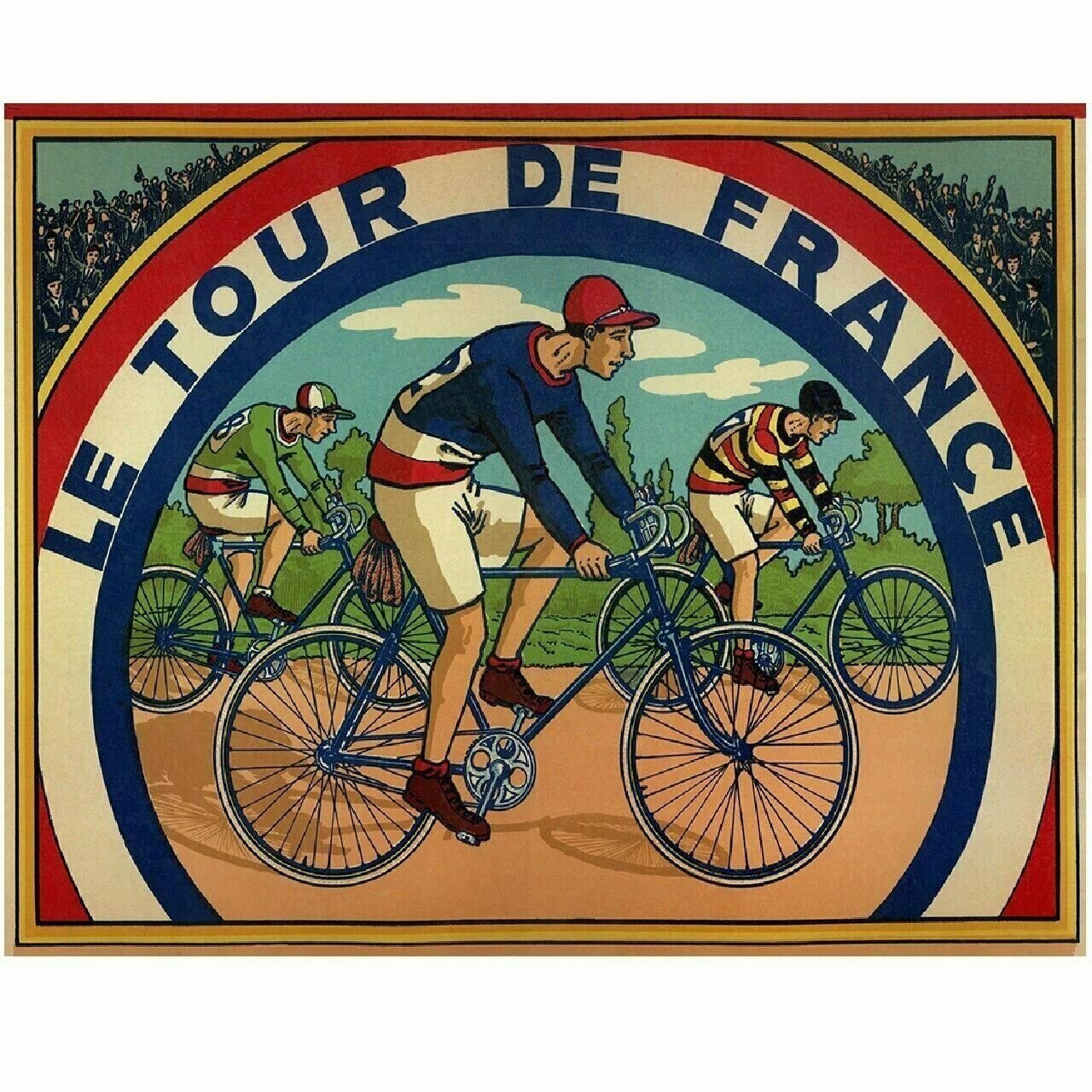 Cycling Poster Tour de France Board Game Bicycle Poster Fine Art 11" x 17"