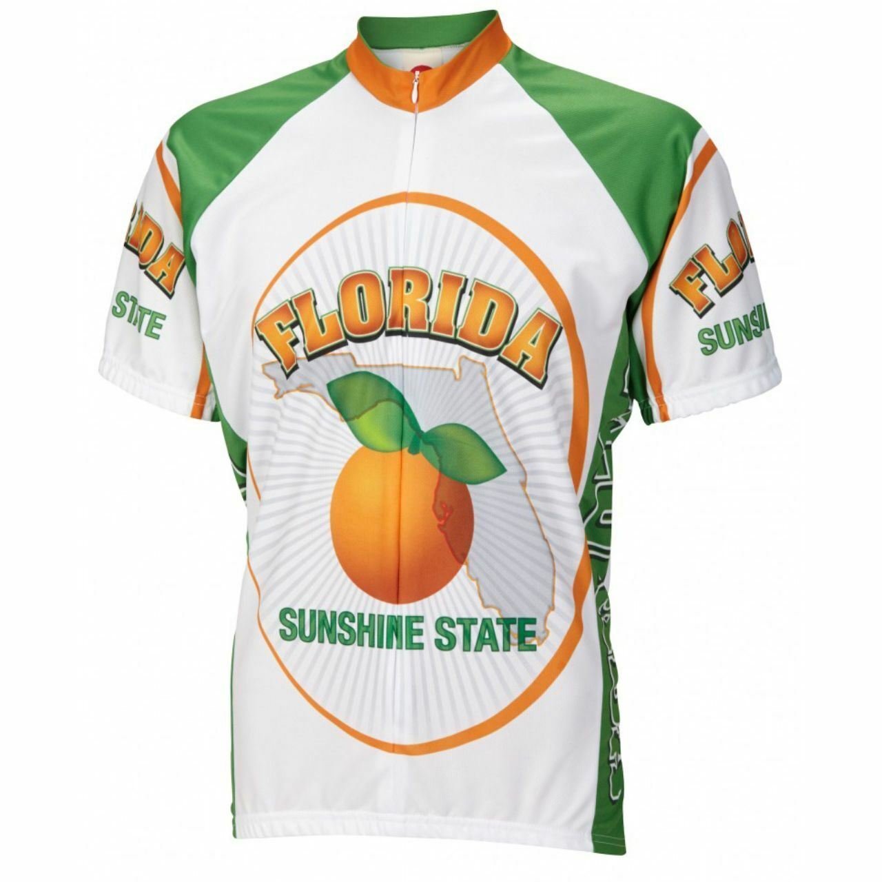 Cycling Jersey Florida The Sunshine State Short sleeve 16" zip men's 2XL-bm1