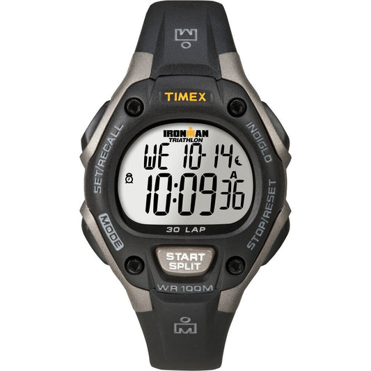 Timex Ironman Triathlon 30 Lap Mid Size - Black/Silver