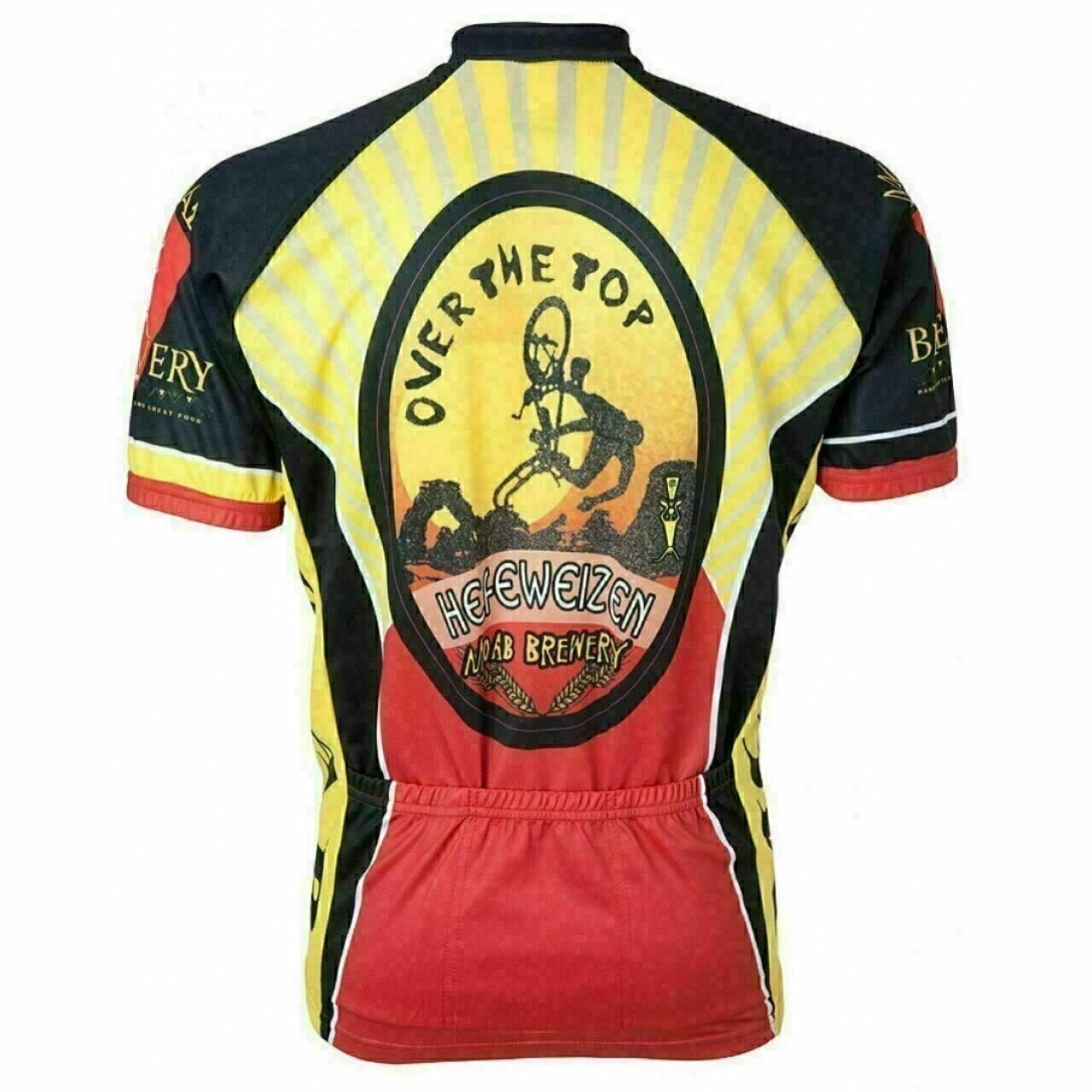 Cycling Jersey Moab Brewery Over the Top beer Men's Full Zip Short Sleeve